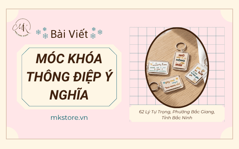 Bìa bài viết móc khóa thông điệp ý nghĩa