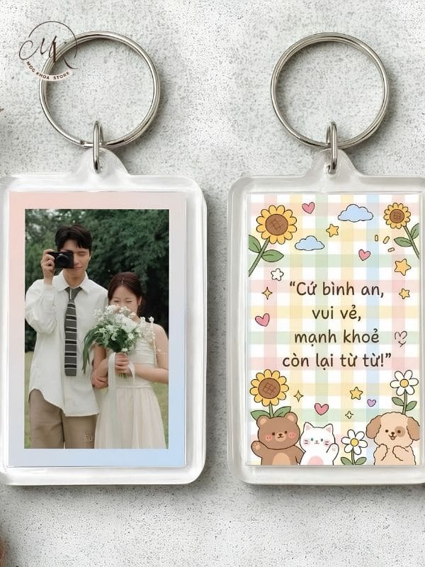 móc khóa thông điệp