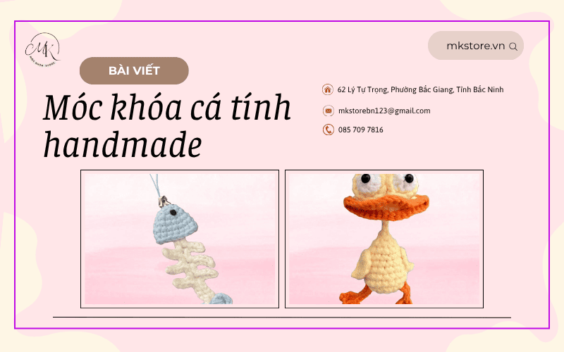Bìa bài viết móc khóa cá tính handmade