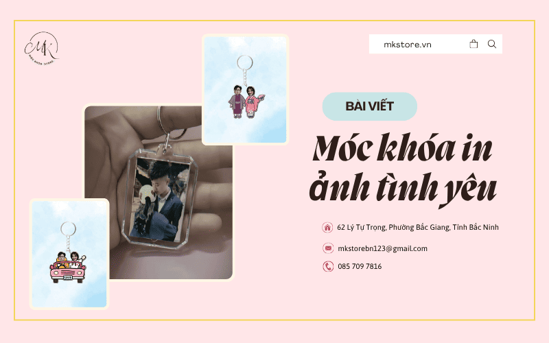 Móc khóa in ảnh tình yêu