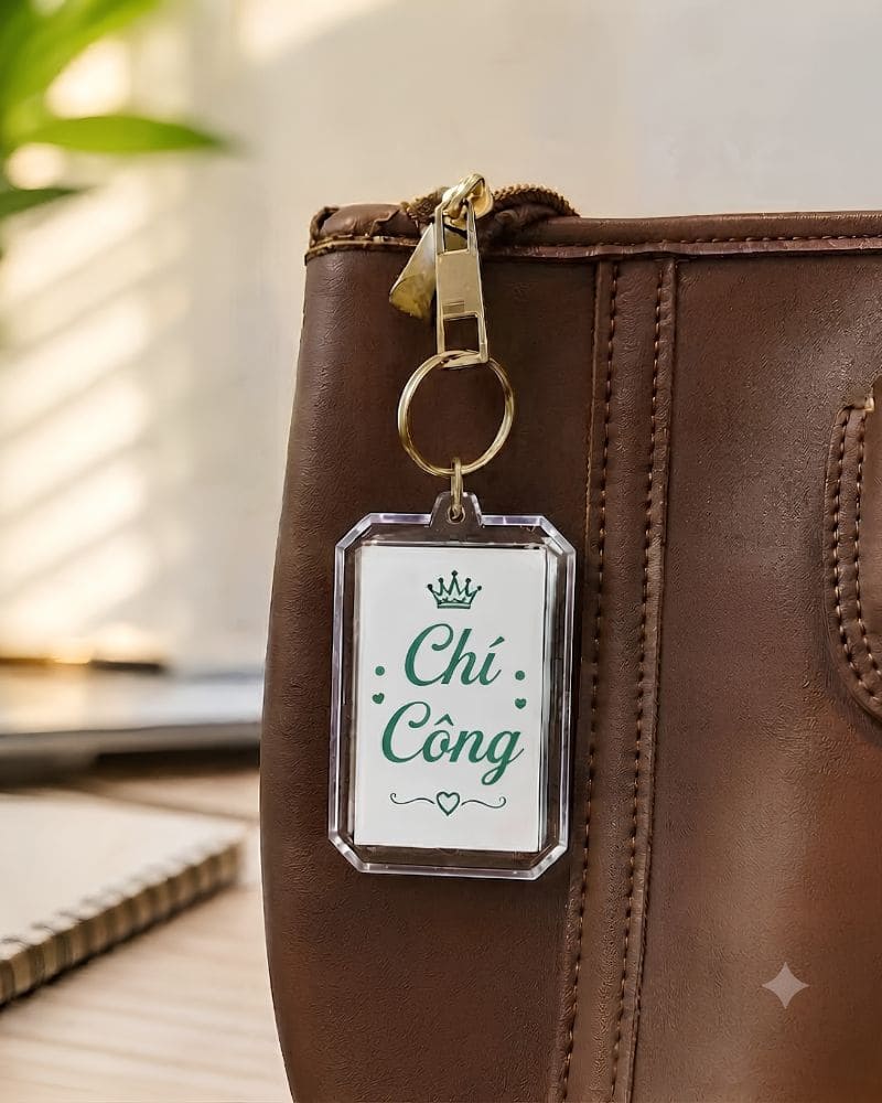 móc khóa in tên